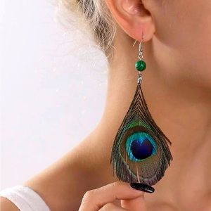 Beautiful peacock earrings